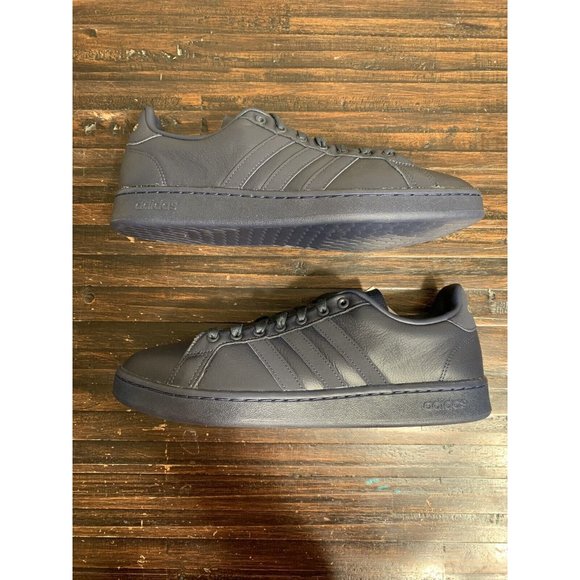 Adidas Grand Court Men Size US 7.5 Sneakers Suede Navy Blue EE7883 NEW IN BOX - Picture 2 of 7